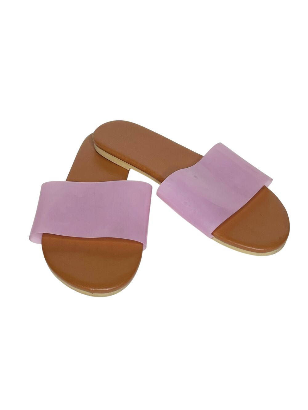 Open-Toe Slip-On Flat Slide Sandals Lightweight Summer Womens Size EU 37 US 6.5